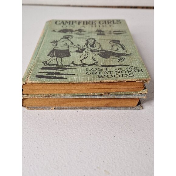 Camp-Fire Girls 1918: At Twin Lake And On A Hike - Lot Of 2 Books - Picture 2 of 16